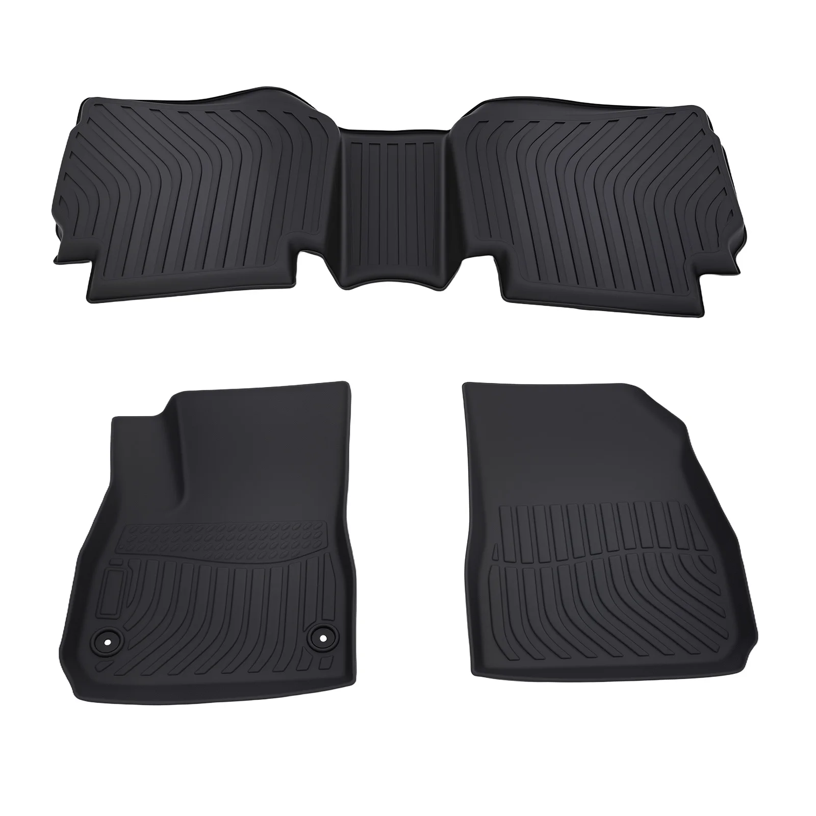 

Black Floor Mats Set for Chevrolet Malibu 2016-2025 TPE Rubber Anti-Slip