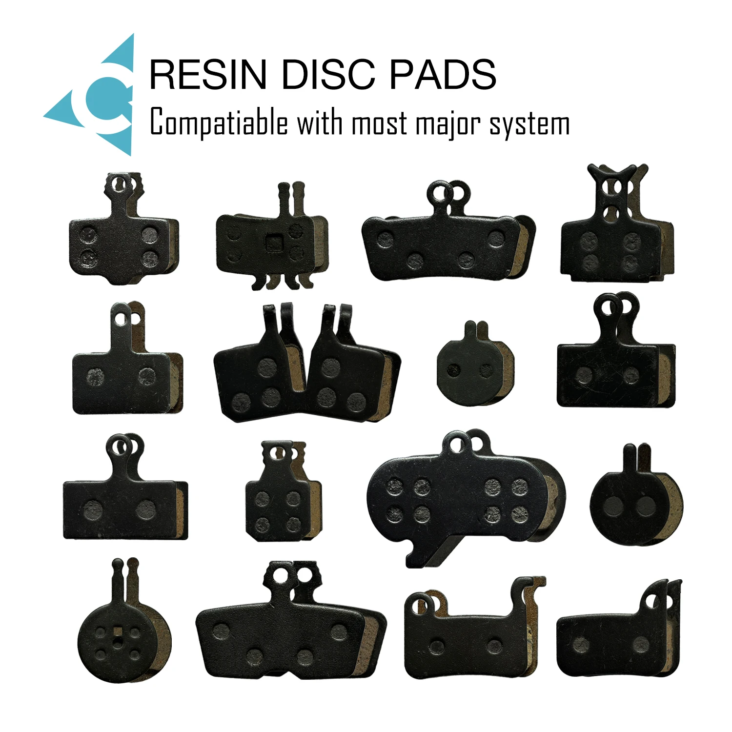 4 Pairs Bicycle Disc Brake Pads Resin Semi-Metal Compatible with Sram SHIMANO HAYES MAGURA FORMULA Hydraulic Brakes MTB