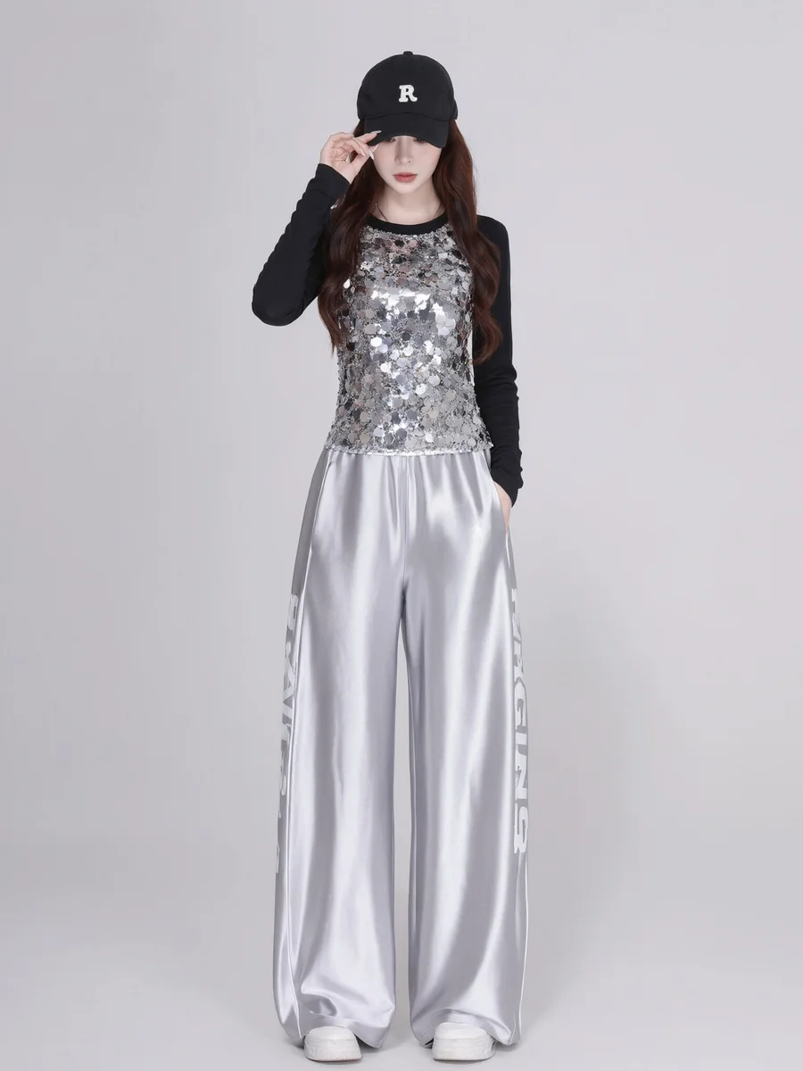 Adult Modern Dance Performance Costume Hip Hop Glitter Women's Top Stage Performance Jacket Chinese Manufacturer Customizable