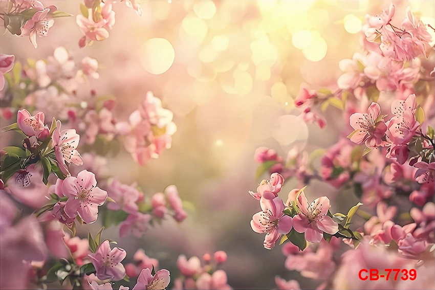 الربيع حديقة الأزهار منزل التصوير خلفية الطفل حفلة عيد ميلاد كعكة سحق صورة مخصص تزيين خلفية استوديو الصور