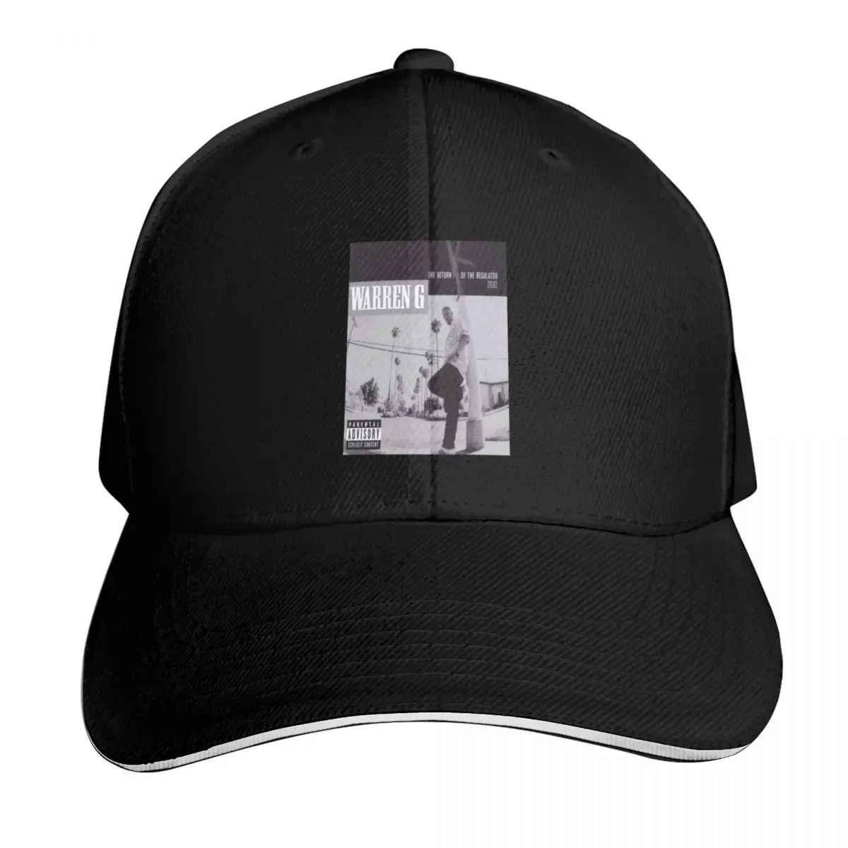 Warren G _Return of the Regulator_ Design Baseball Cap Cotton Twill Breathable Contrast Two Tone Brim Snapback Flat Bill