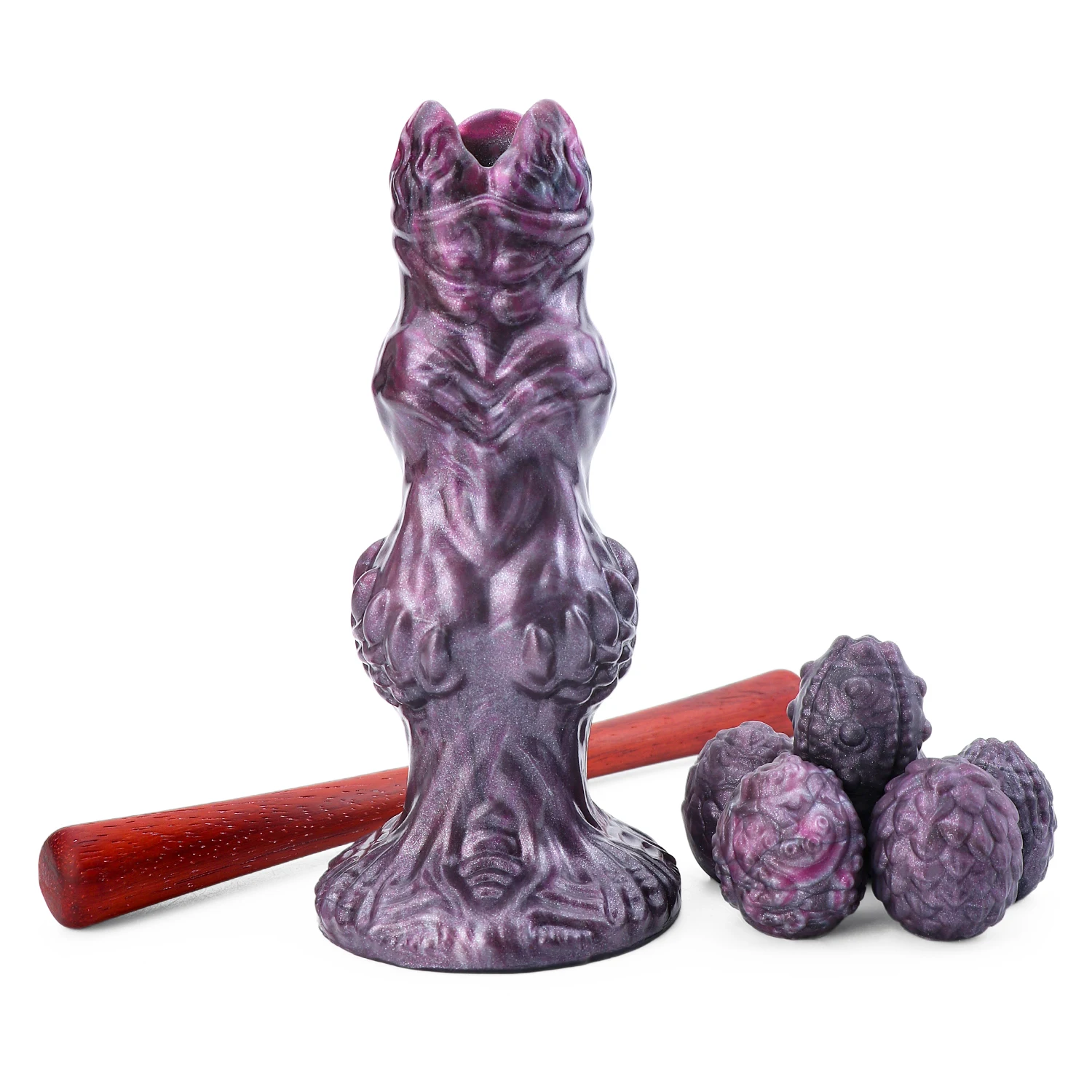 NNSX Cthulhu Monster Ovipositor Butt Plug Double Dog Knot Dildo Egg Laying Textured Anal Plug Masturbator Anal Toys for Men