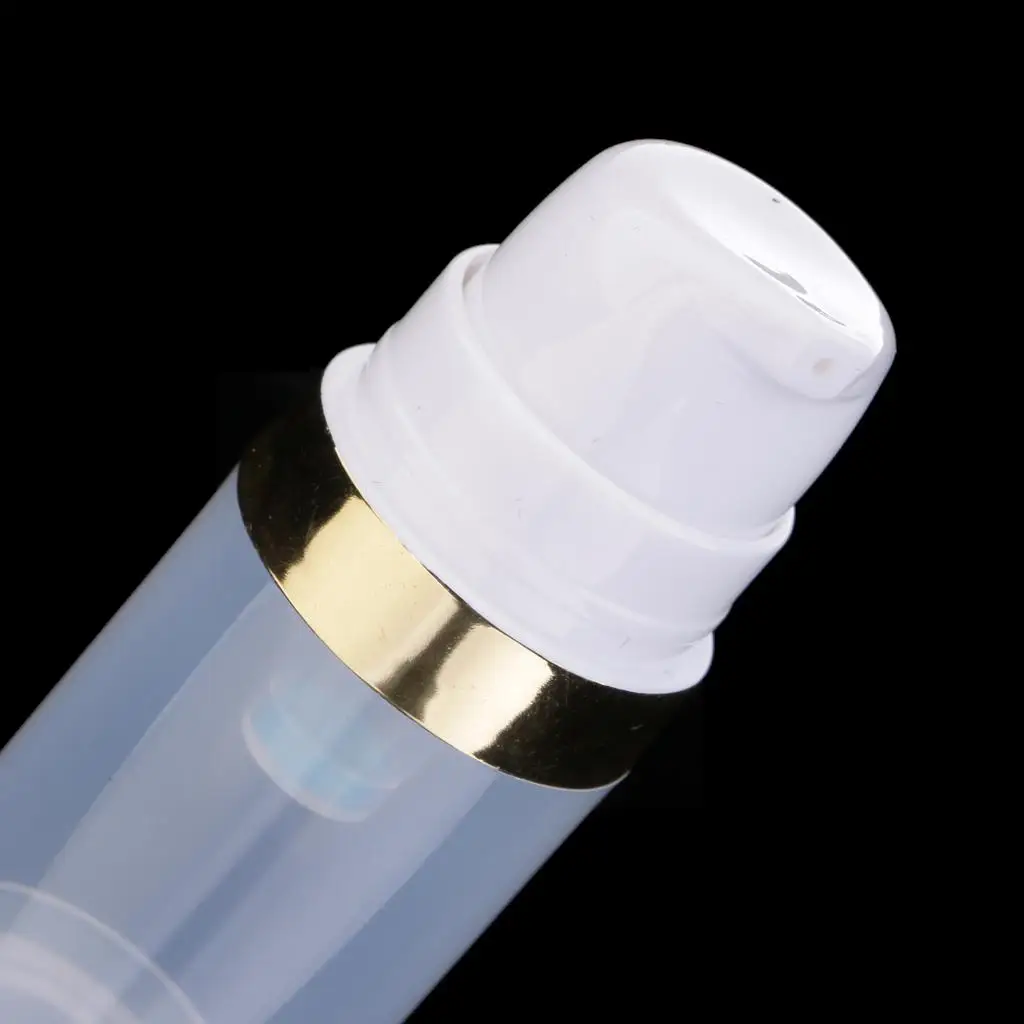 Bouteille à pompe sous vide transparente, récipient pour lotions cosmétiques, 2 pièces