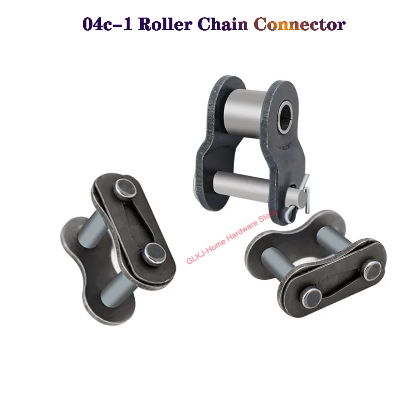 04c-1 Roller Chain Connector Carbon Steel Chain Pitch 6.35mm Half /Full Buckle Roller Industrial Chain Join Buckle