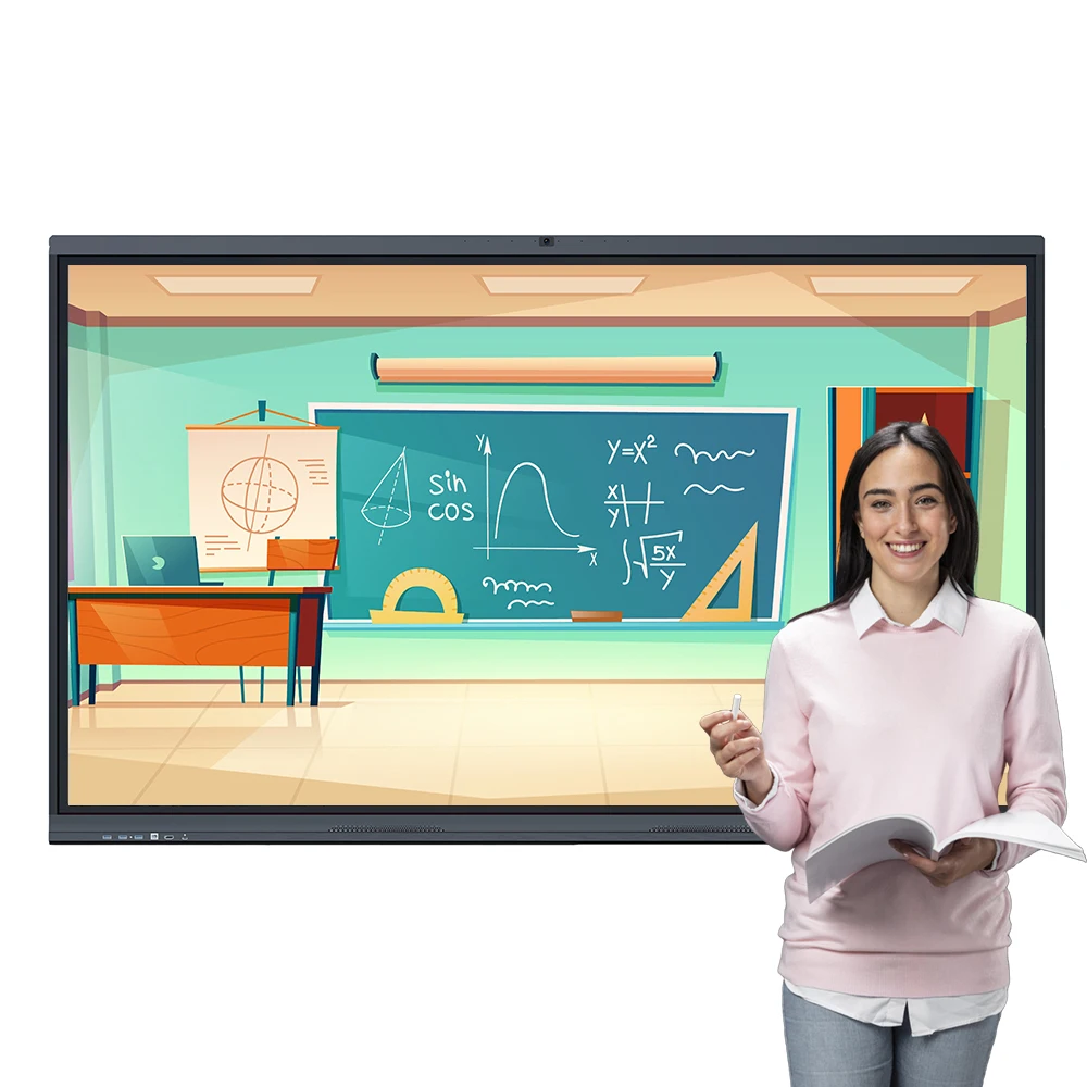 CUMEI 4K LCD Touch Screen Interactive Board 55/65/75/86/98 Inch Smart Whiteboard 20 Touch Points Android OS 1-Year Warranty