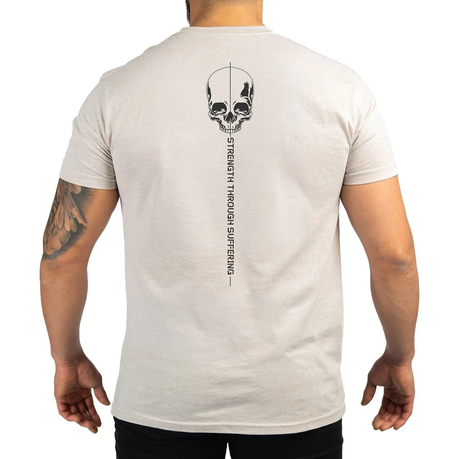 Classic Strength Through Suffering Military Training Tactics Brand Graphic Tee Cotton Mens Womens T-Shirt Outdoor Top