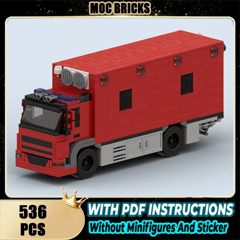 

Moc Building Blocks Роттердам Пожарный Командный Грузовик Технология Модульные Кирпичи Модель Подарки Рождественские Игрушки Наборы DIY Сборка!