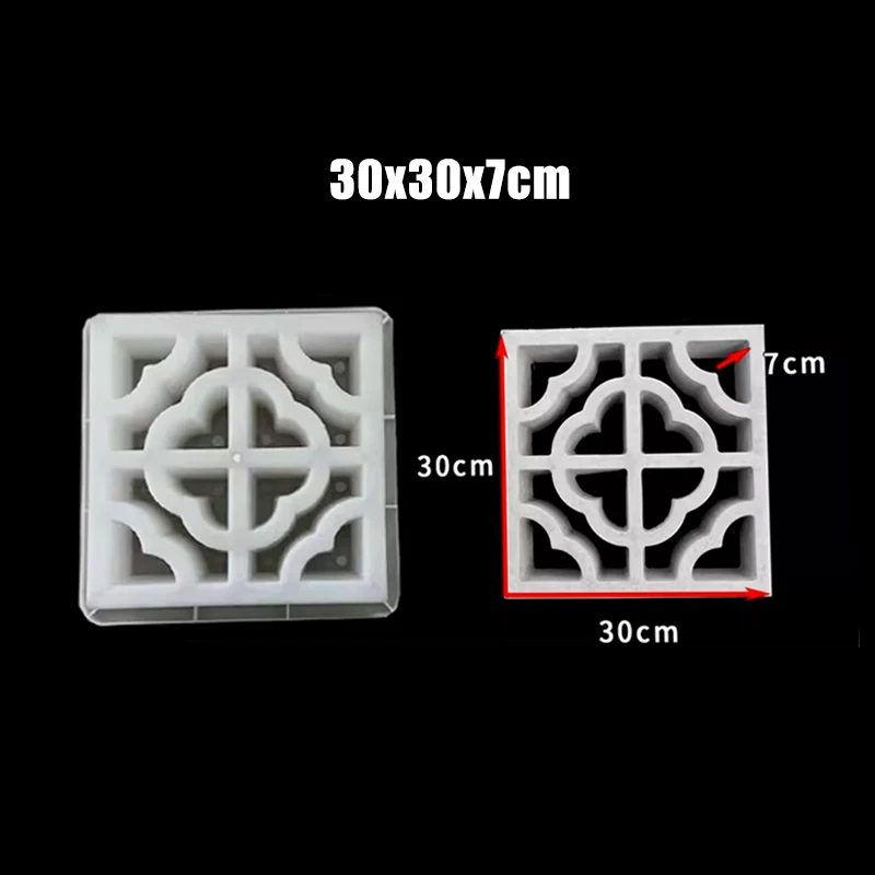 Hollow Flower Window, Hollow Brick, Cement Mold, Plastic Antique Concrete Fence, Flower Brick, Grass Planting Brick Decoration