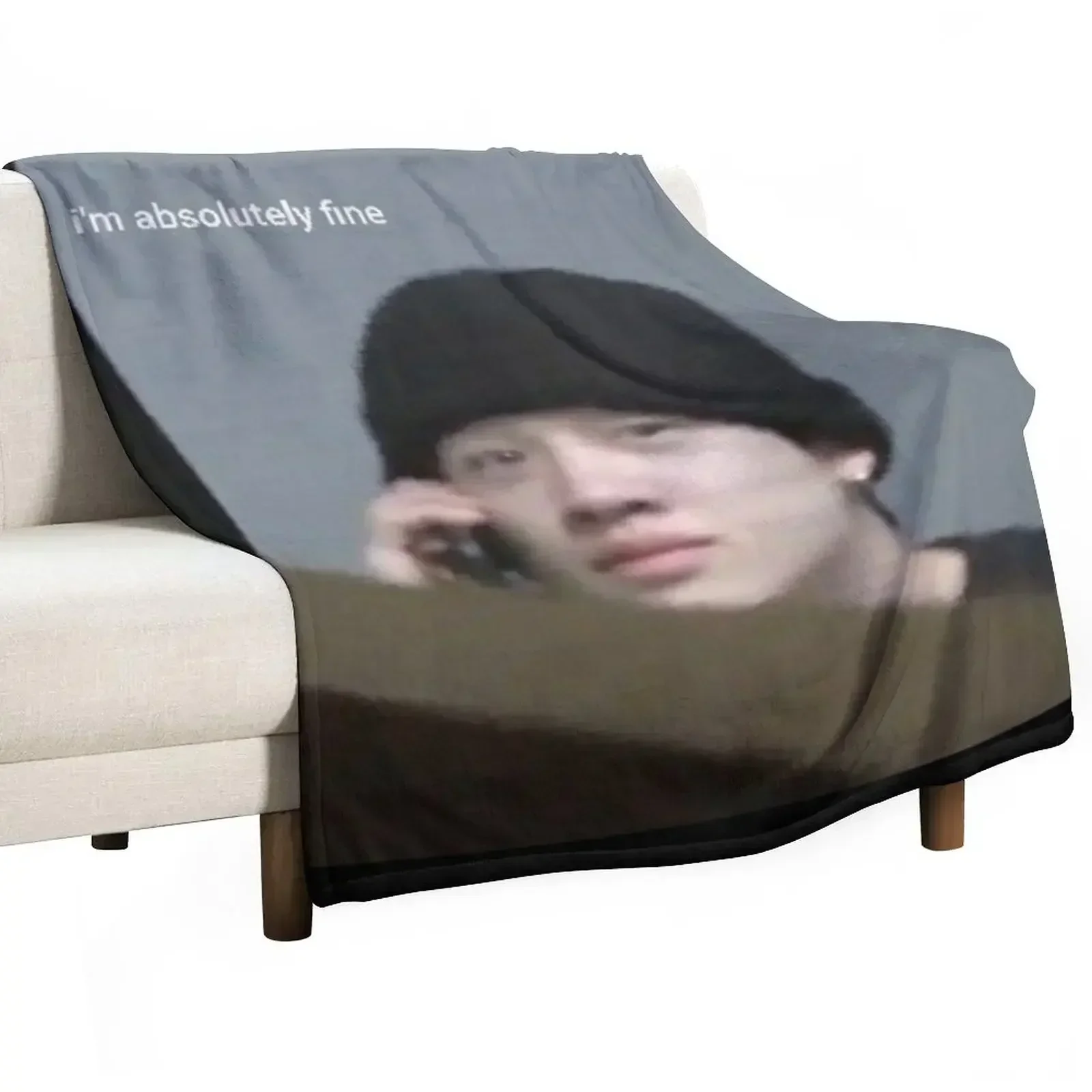 Bang Chan cellphone meme Throw Blanket Summer Beddings blankets ands Blankets