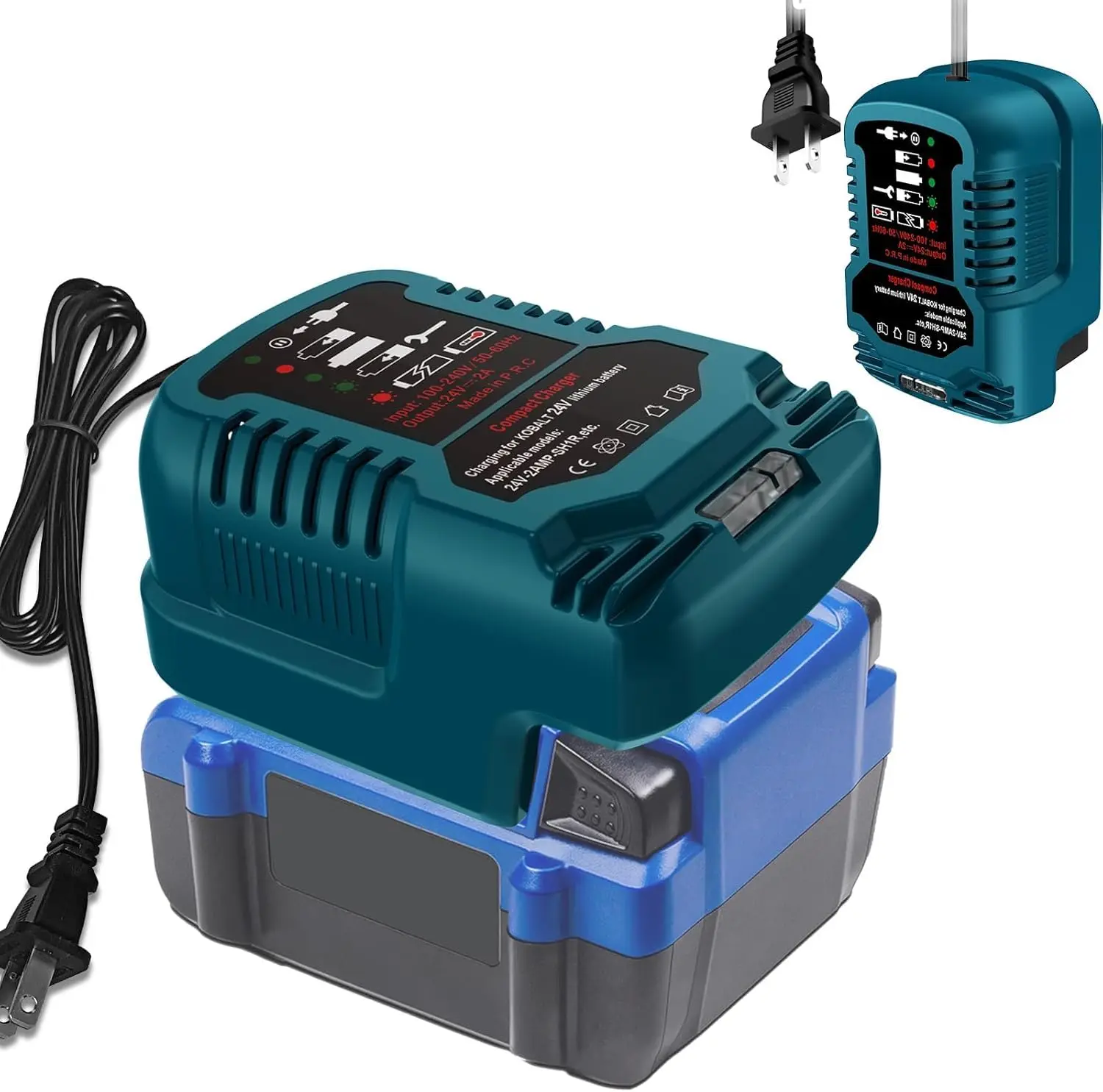 VICTPOWER 24V Mini Charger for Kobalt 24V Li-ion Battery Charging Dock for Kobalt Power Tools Rechargeable Batteries Replacement