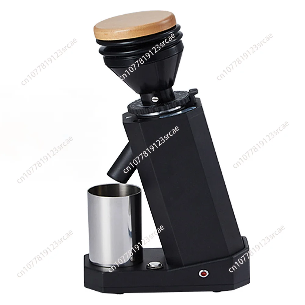 ITOP40S Coffee Grinder New Look Upgraded Stepless Adjustment 40mm Titanium Burr Metal Bean Hopper 75g Wooden Lid Samll & Cool