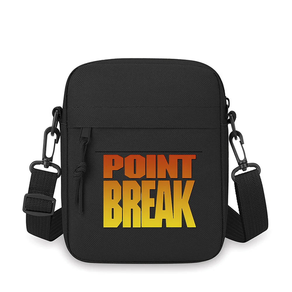 Bold orange ,Point Break title. Men Crossbody Bag Single Shoulder Women Cartoon Anime Film Printing Design Unisex