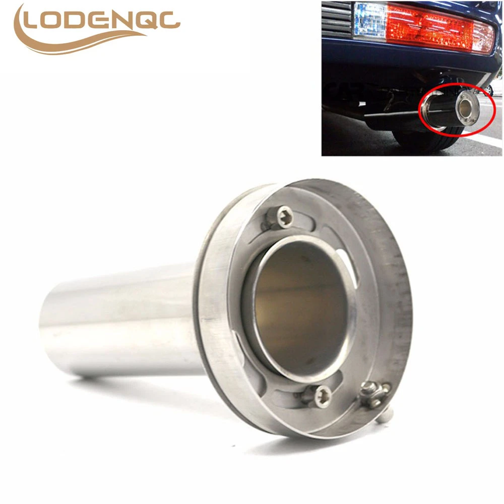 Car Stainless Chrome Exhaust Muffler Silencer Universal Adjustable 85mm 3.5" /98mm  4'' /110mm 4.5'' LC101073