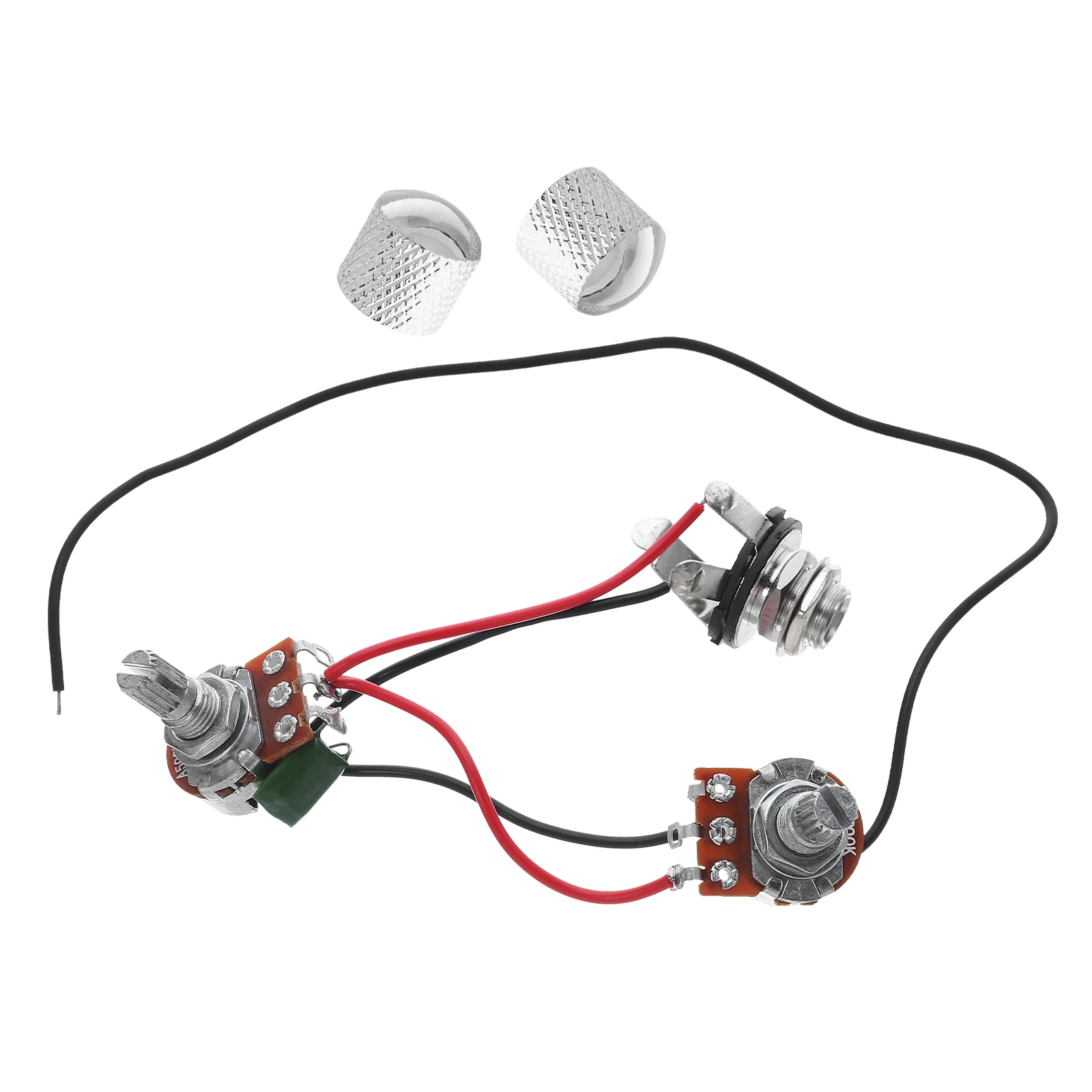 

1 Set Wiring Harness Electric Potentiometer Harness With Knobs Durable Metal Plastic Parts Replacement Accessory For Electric Jb