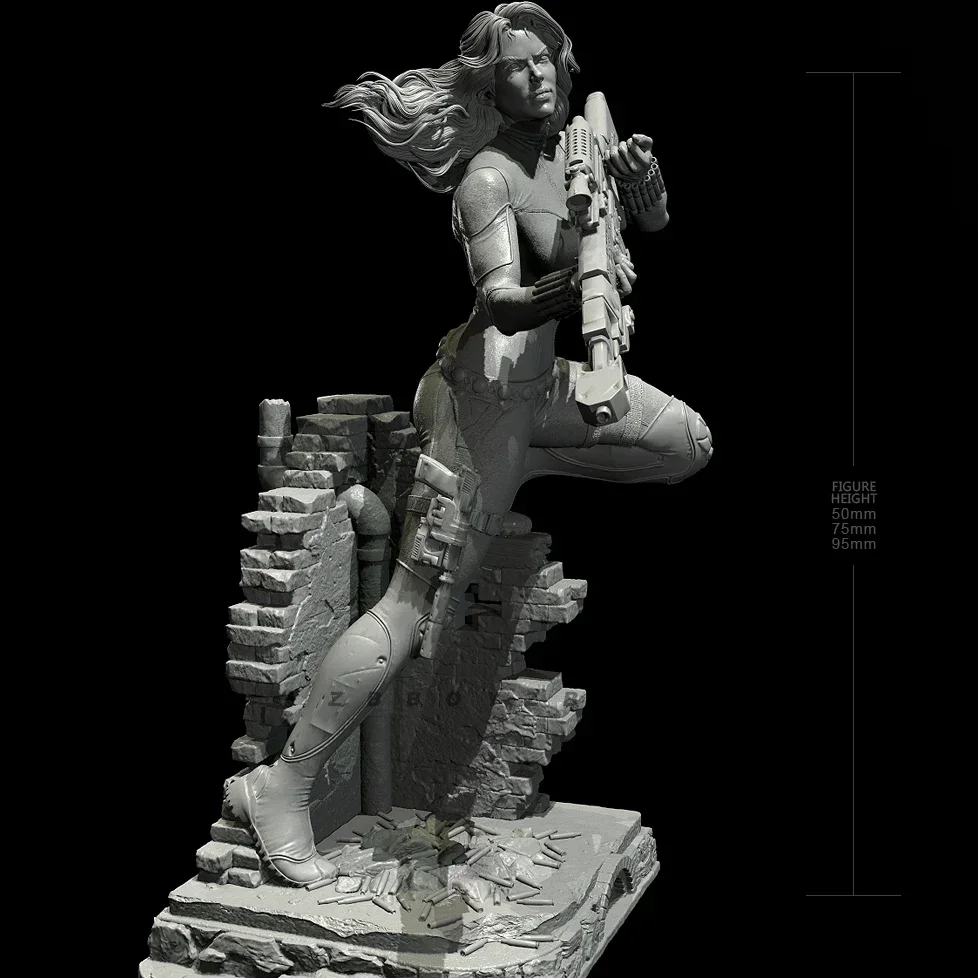 50mm 75mm 95mm Resin model kits figure beauty colorless and self-assembled 3D PrintingTD-6794/3D