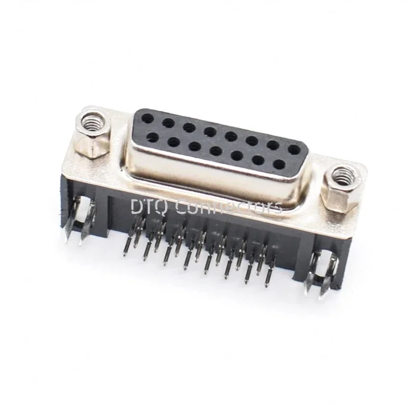 DR15 DB15 D-SUB Angle Angled 15 Pin Female Male PCB Mount Socket Connector