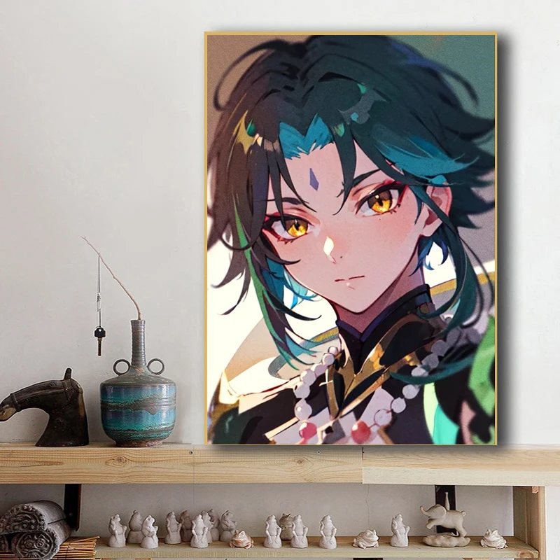 Genshin Impact Hu Tao 5D DIY Diamond Painting Kit Xiao Diamond Embroidery Aether Full Diamond Mosaic Art Decoration Picture