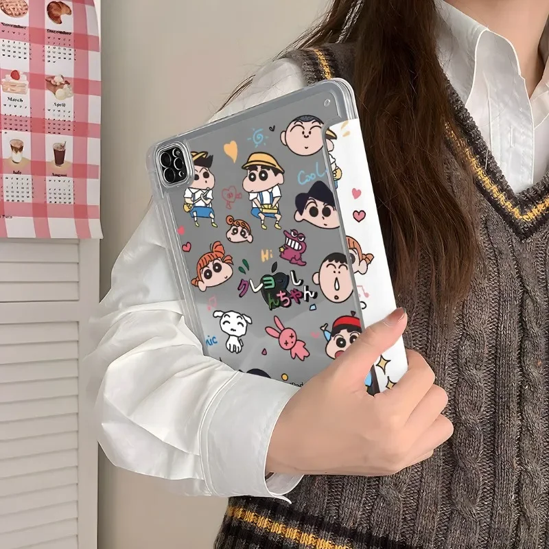 

Crayon Shin-chan Case for Ipad 11th A16 Mini7 Air6 7 Y-Fold Case 10th 9th/8th 10.2in Tablet Cover Pro 21 22 11in Three-Fold Case