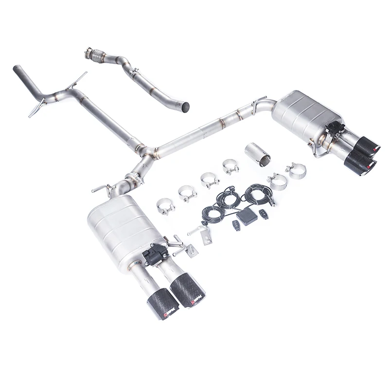 

【 Customized Product 】 Applicable to the exhaust system muffler of Audi A4 B8 1.8T 2.0T Catback with valves from 2008 to 2016