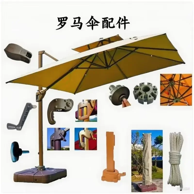 for Roman Umbrella Repair Kit Outdoor Parasol Replacement Plate A and B for Balcony Courtyard Canopy Accessories Durable