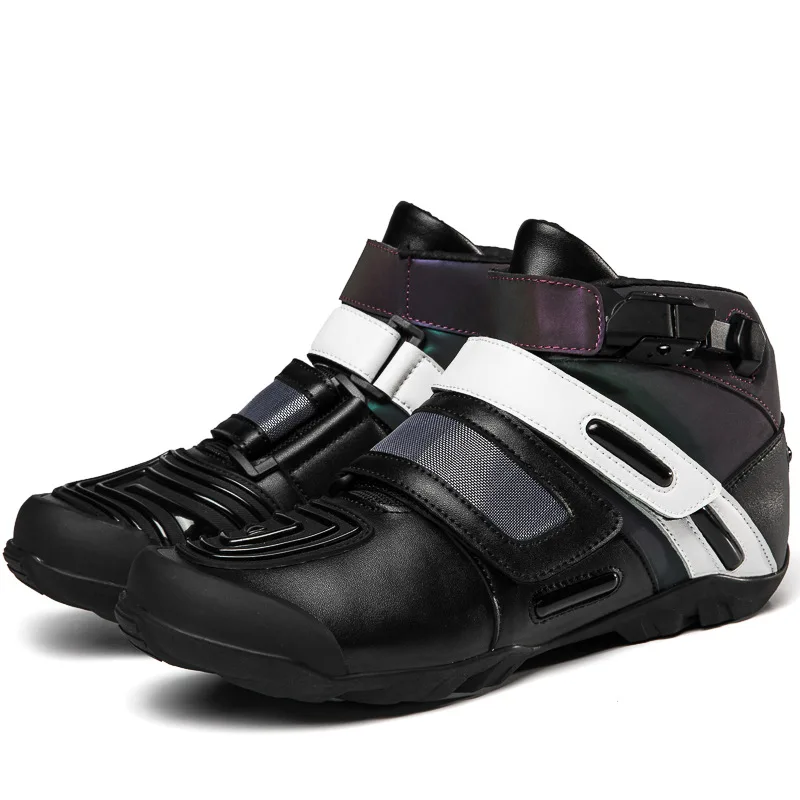 Motorcycle unisex professional leisure protective riding boots four season breathable fashion anti slip motorcycle riding shoes