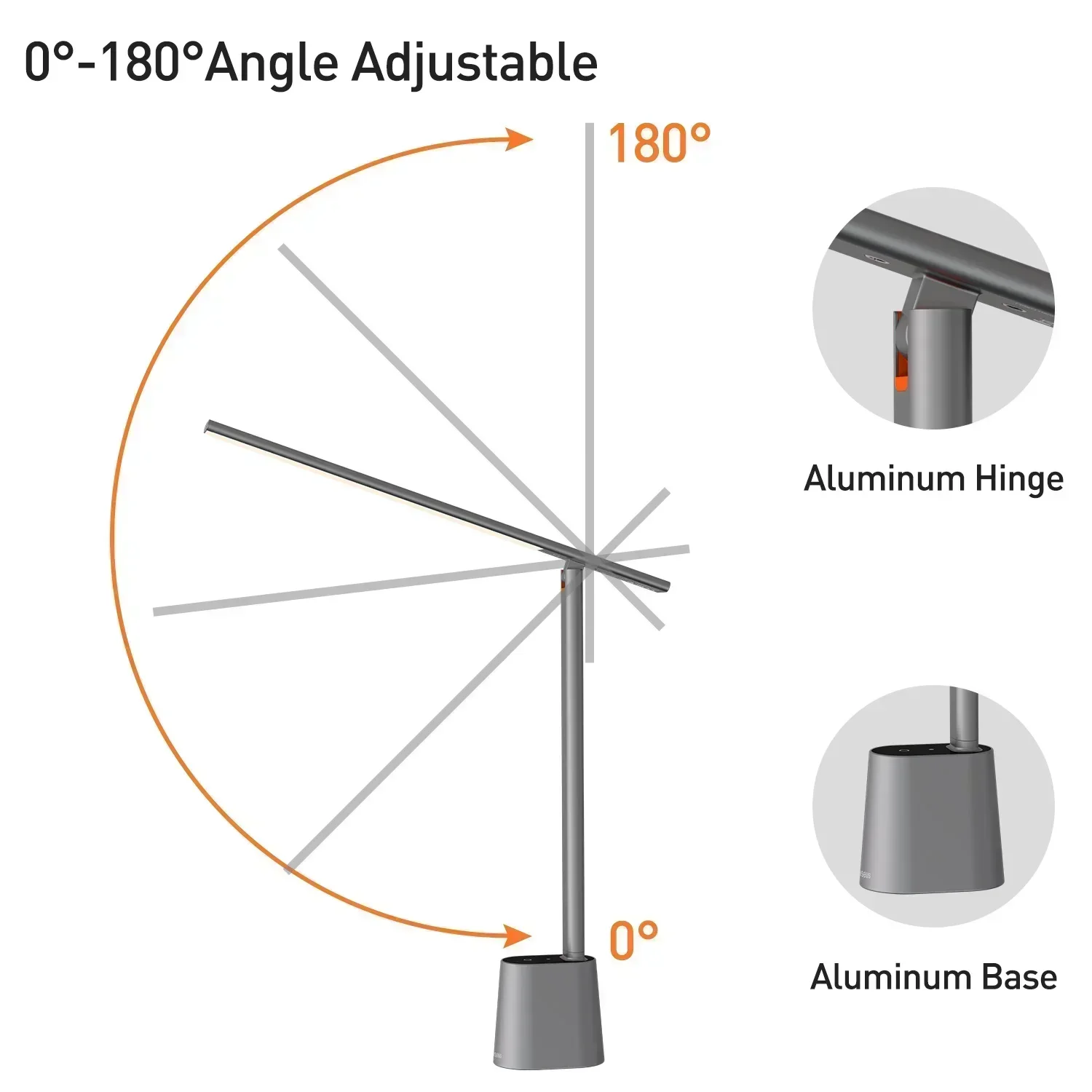 Bas192.- Lampe de bureau LED pour la lecture, protection des yeux, lumière d'étude à intensité variable, lampe de table pliable, luminosité adaptative intelligente, lampe de chevet