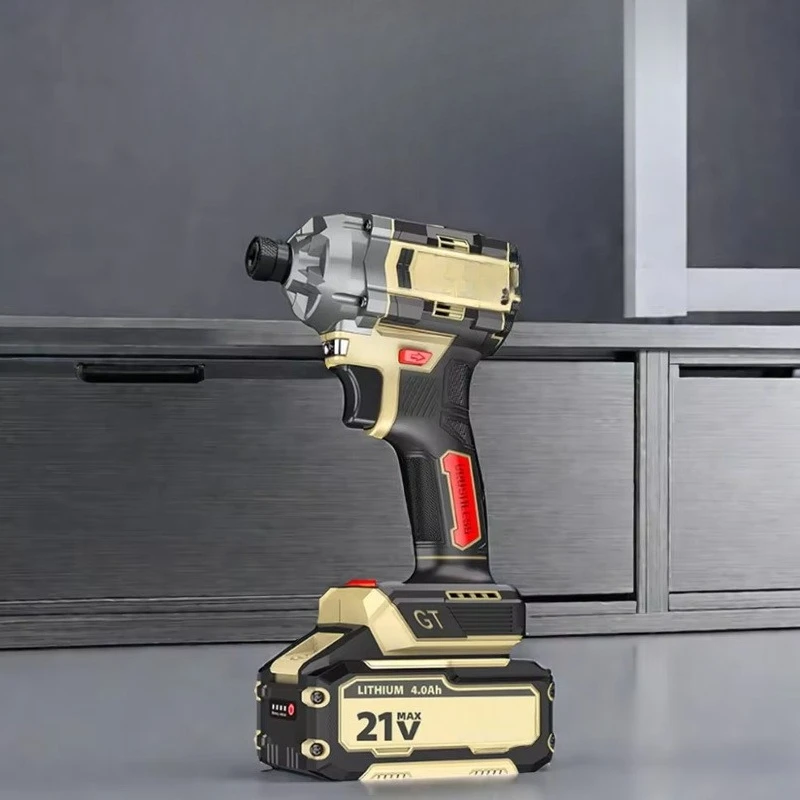 

Brushless lithium battery impact screwdriver household electric screwdriver electric drill charging