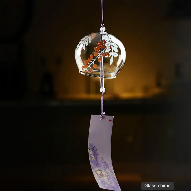Japanese Style Handmade Glass Painted Wind Chime Door Decoration Home Accessories Creative Gift