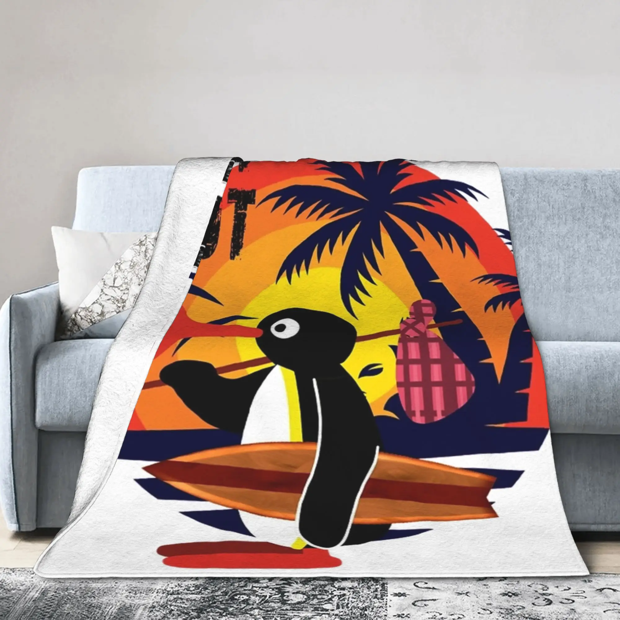 

Pingus Cute Plush Blanket Kids Flannel Bedding Throws For Couch Bed Super Warm Custom Quality Bedspread Gift