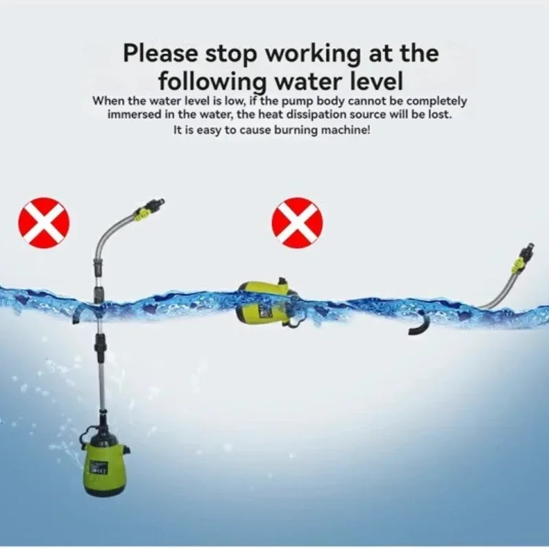 새로운 DC 잠수정 펌프 리튬 배터리 무선 물 20V 농업 소형 가정용 빗물 깨끗한 물 하수