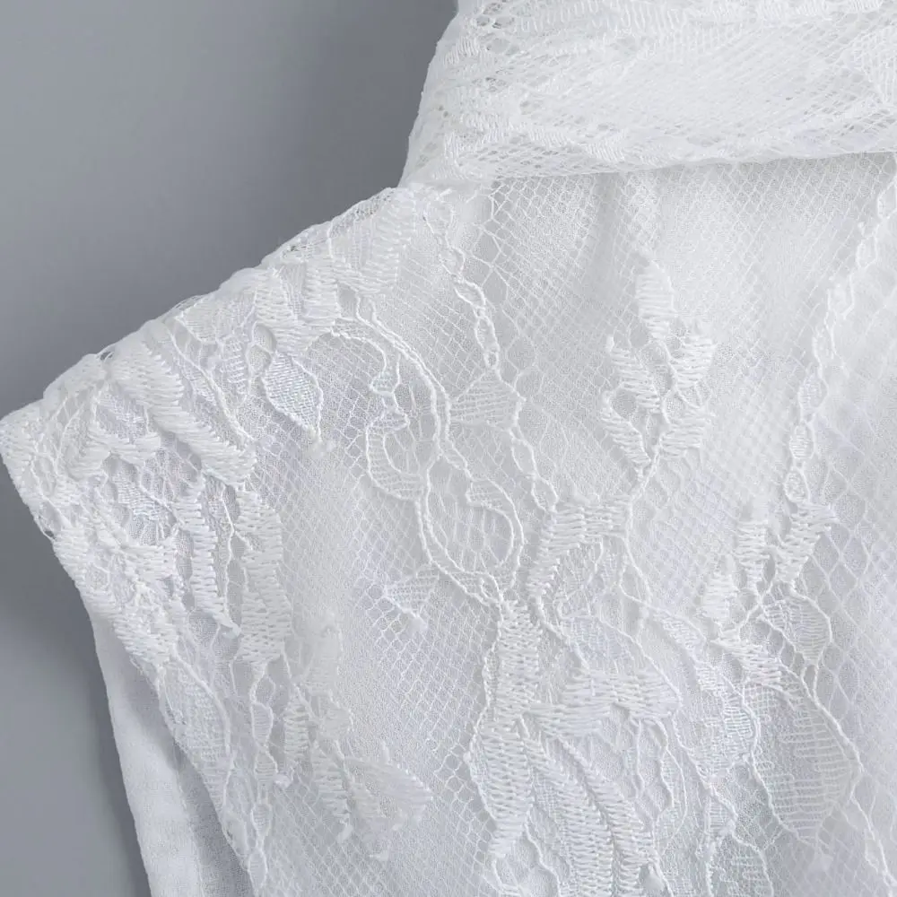 

Съемный кружевной воротник-накладка для костюма, однотонный, в ретро-стиле, с бантом, элегантный, винтажный, с рюшами, для вечеринок