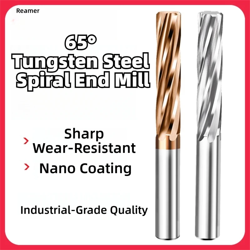 Alésoir de précision H7 revêtu de carbure de tungstène à flûte spirale TG pour utilisation de Machine CNC en acier et en aluminium de haute précision
