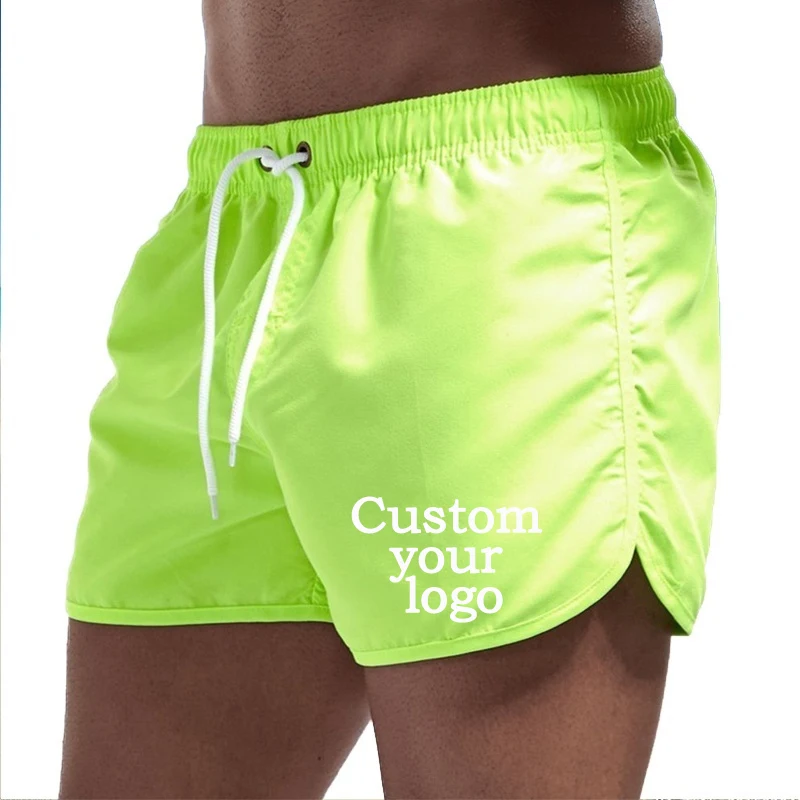 Summer Quick-Dry Shorts Men Swimwear Beach Shorts Pocket   Beach Shorts Customize your logo