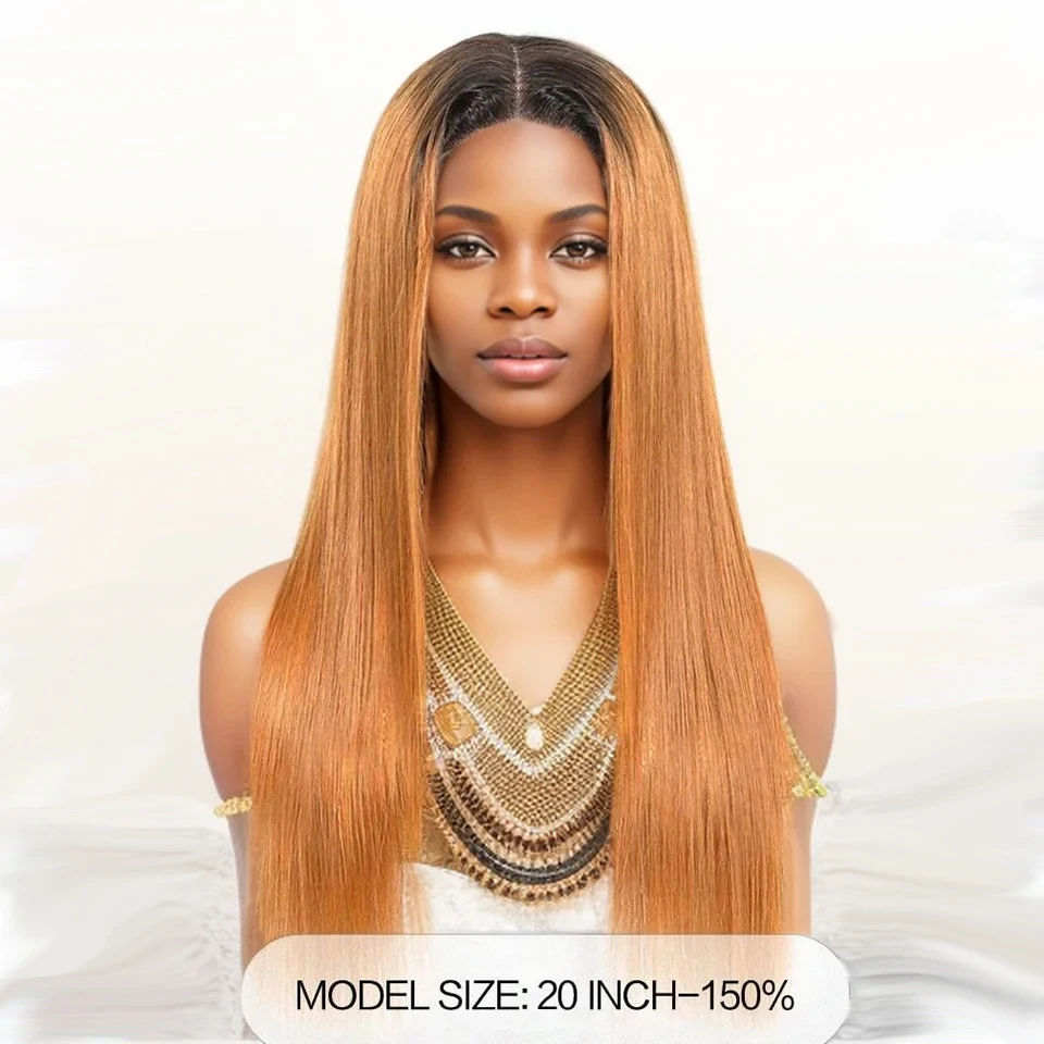 

Colored T1B/30 Straight Human Hair Wigs 13X1 6x1 T Part Lace Wig Pre Plucked Brazilian Lace Frontal Wig For Woman Remy Hair