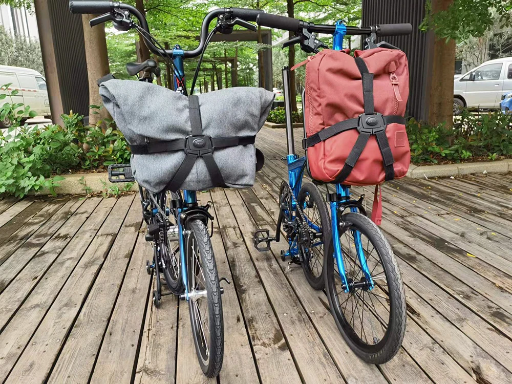 TOUCH Fahrrad S-Tasche Legierung Front Rack Für Brompton Faltrad Schulter Rucksack Tasche Reihe Skeleton Bascket Fahrrad Teile – Detail 13