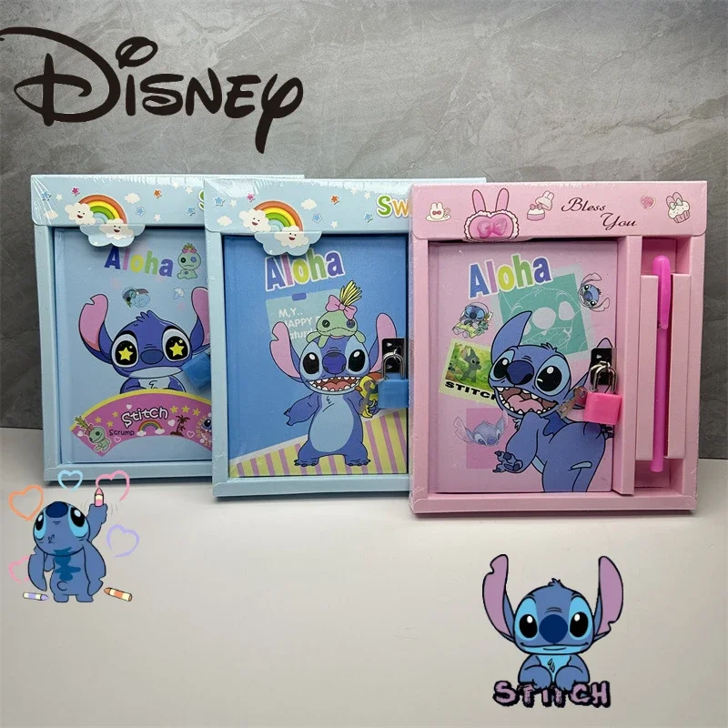 Disney Lilo ve dikiş kalem ofis aksesuarları ile sevimli notebooklar kızlar için Kawaii öğrenci okul kırtasiye hediye gizli günlüğü