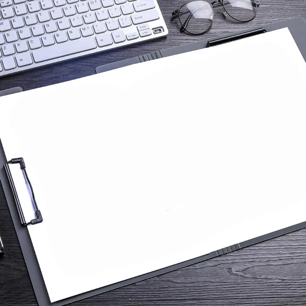 คลิปบอร์ดเรียบง่ายแฟ้มที่หนีบเอกสารกันการฉีกขาดพื้นผิวเรียบทนทานเป็นพิเศษแฟ้มคลุมคลิปบอร์ดกันน้ำ