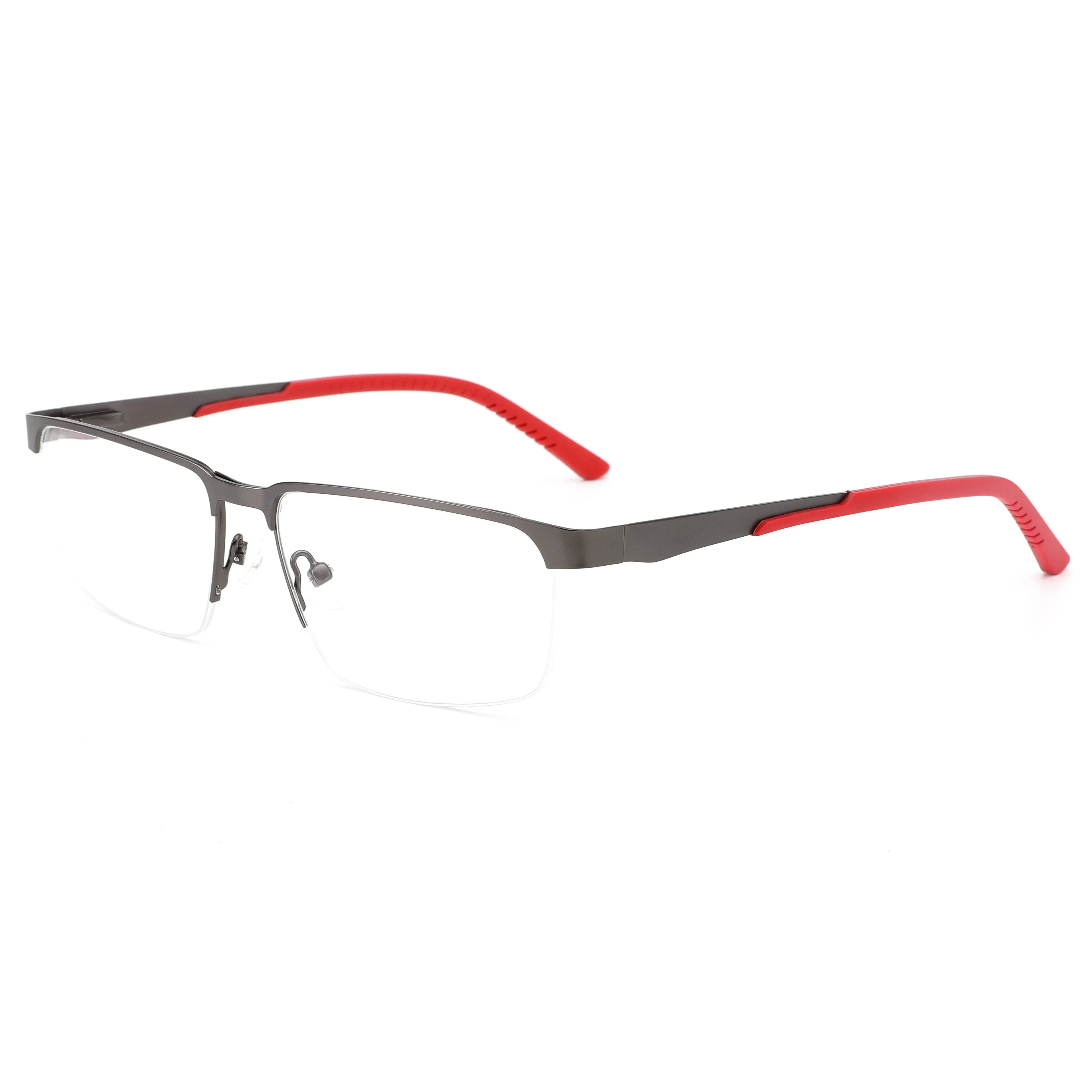 

VZONE Vintage Square Metal Glasses Frame Men Women Anti Blue Light Half Rim Optical Eyewear Computer Prescription Spectacles