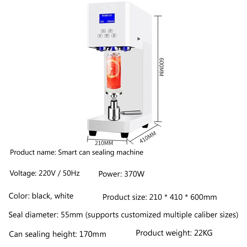 آلة ختم العلب التجارية الحليب الشاي متجر المشروبات ختم كوب شبه التلقائي السدادة زجاجة بلاستيكية يمكن السدادة