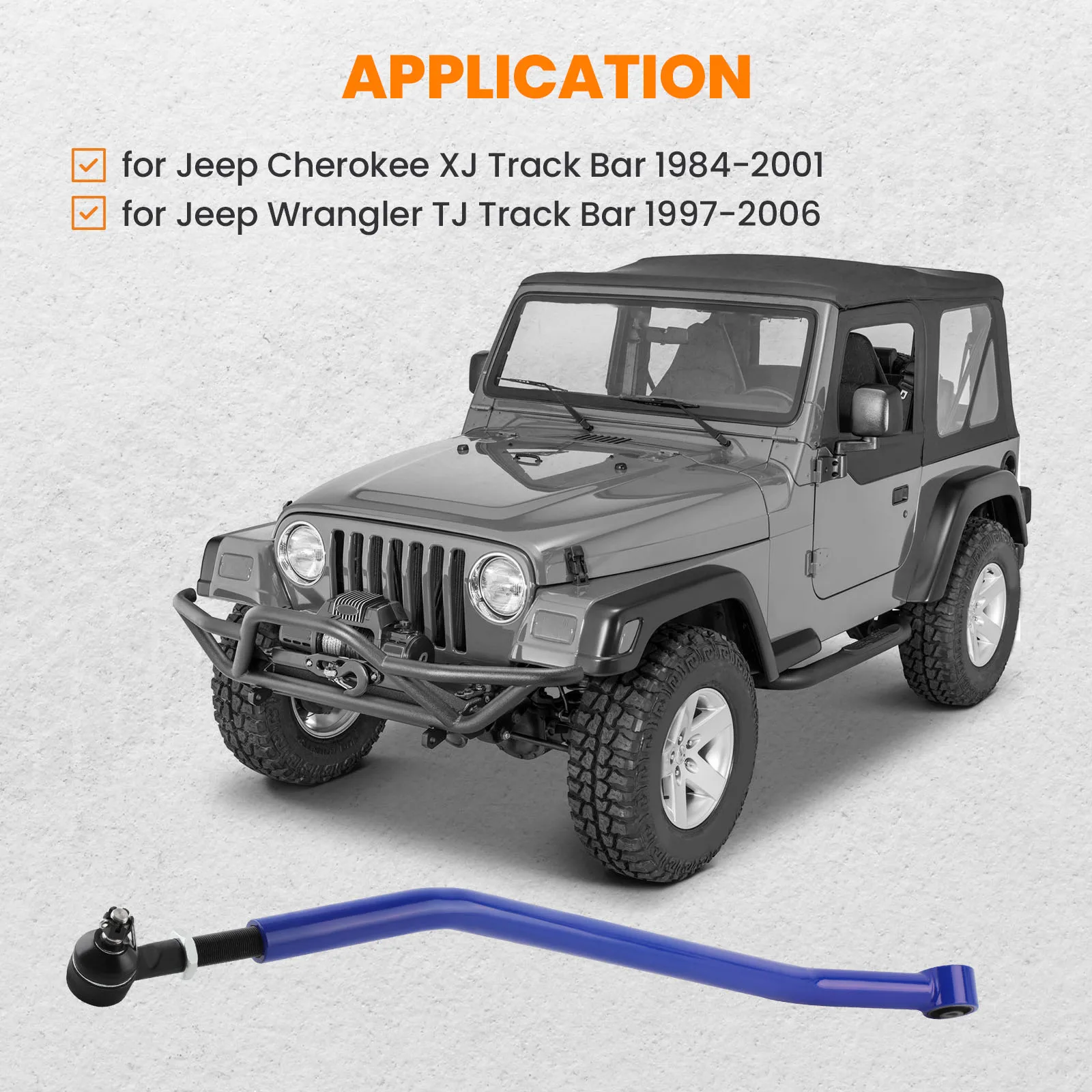 

Подвеска Panhard Rod Гусеница для Jeep Wrangler 1997-2006 с подъемом 1,5-4,5