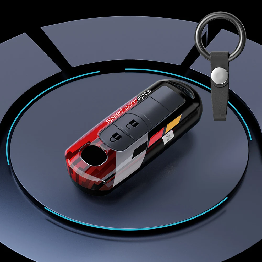 Graffiti Car Key Case Cover Fob For Mazda 2 3 6 Atenza Axela Demio CX-5 CX5 CX-3 CX7 CX-9 2015 2016 2017 2018 2019 Accessories