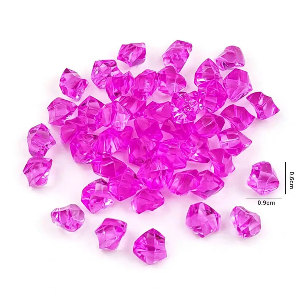 Fake Acrylic Diamond Item Display Effect Enhancer 50pcs Acrylic Diamond Wedding Decor Fake Ice Cubes Vase Fillers for Diy