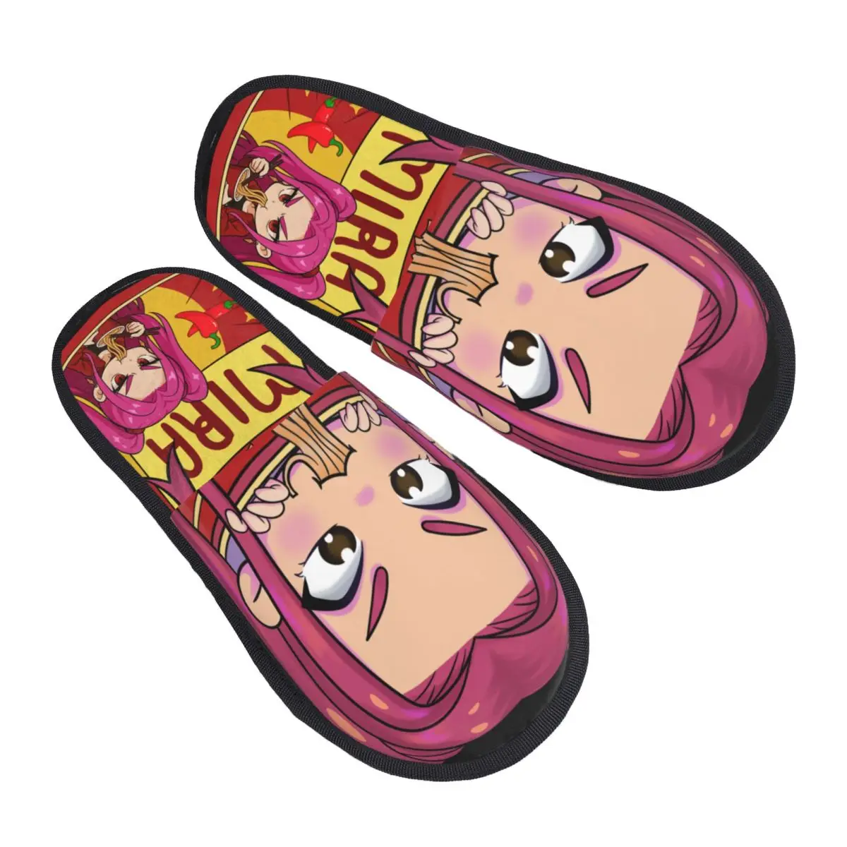 

Пользовательские K Pop Demon Hunters Huntrix Mira Ramyeon, мягкие домашние тапочки из пены с эффектом памяти, женские удобные теплые нескользящие тапочки