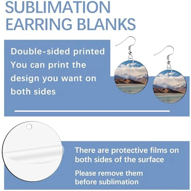 Complete Sublimation Earring Kit - 210Pcs With 70 Double-Sided Blanks, Hooks, And Jump Rings For Custom Designs