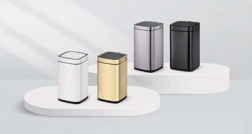 Plastic Trash Can With Lid Bathroom Garbage Bin Waste Bins For Home Hotel And Office