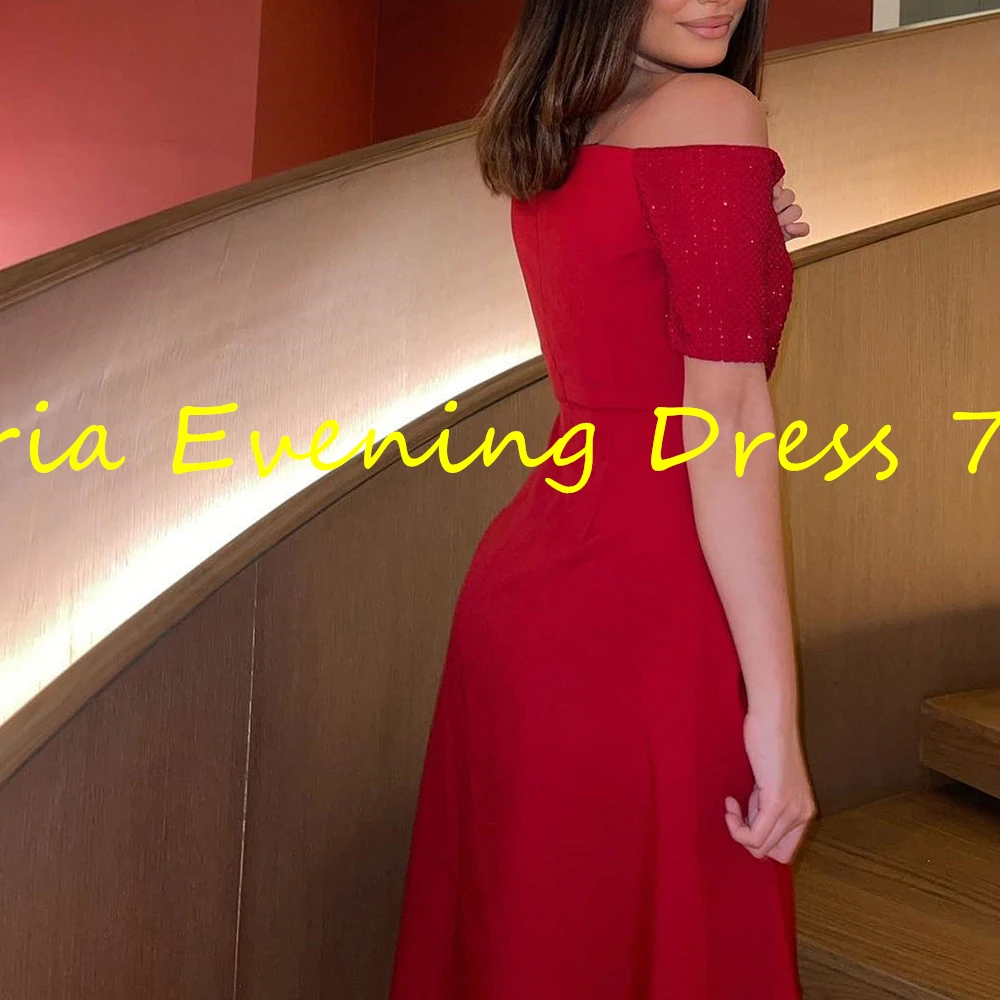 Customized Fashion A-Line Ankle Length Strapless Jersey Sleeveless Evening Dress Classic Photo Color vestidos para mujer