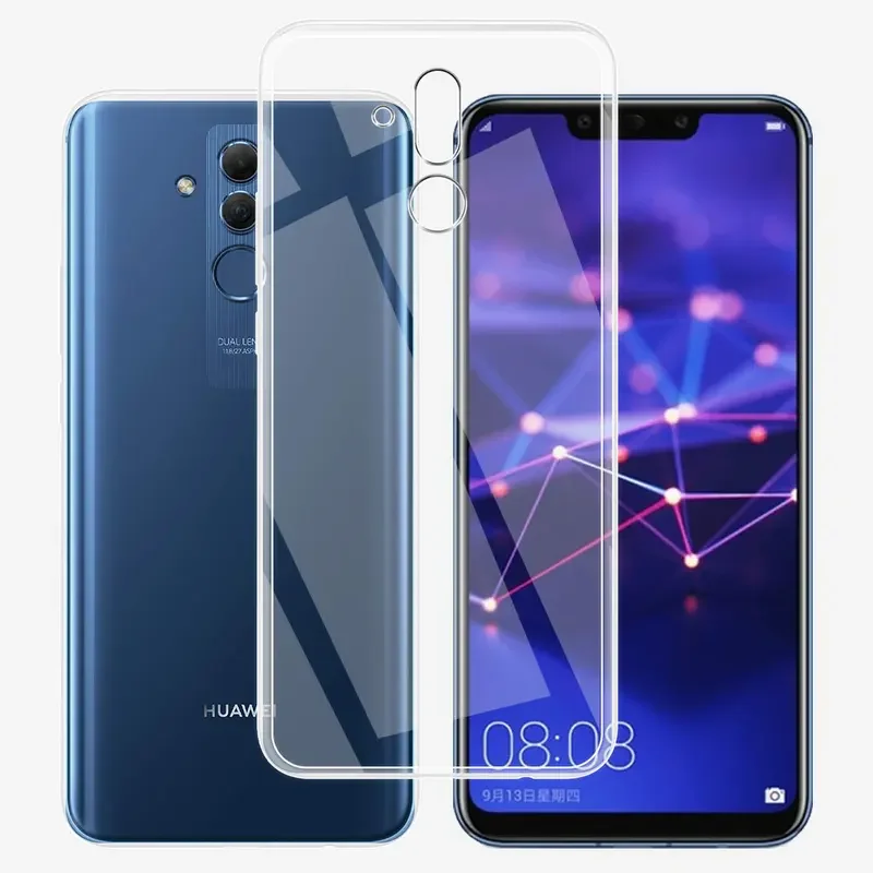 For Huawei Mate 20 lite Case Clear Silicone Soft TPU Phone Cases Cover For Huawei Mate 20 pro 20lite Funda Transparent Coque Gel