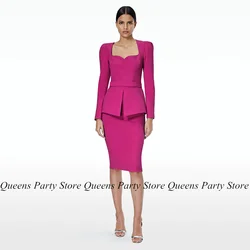 Short Mother of The Bride Dress 2025 New Arrival Sweetheart Long Sleeves Knee Length Guest Dresses Mom Wedding Party Gown