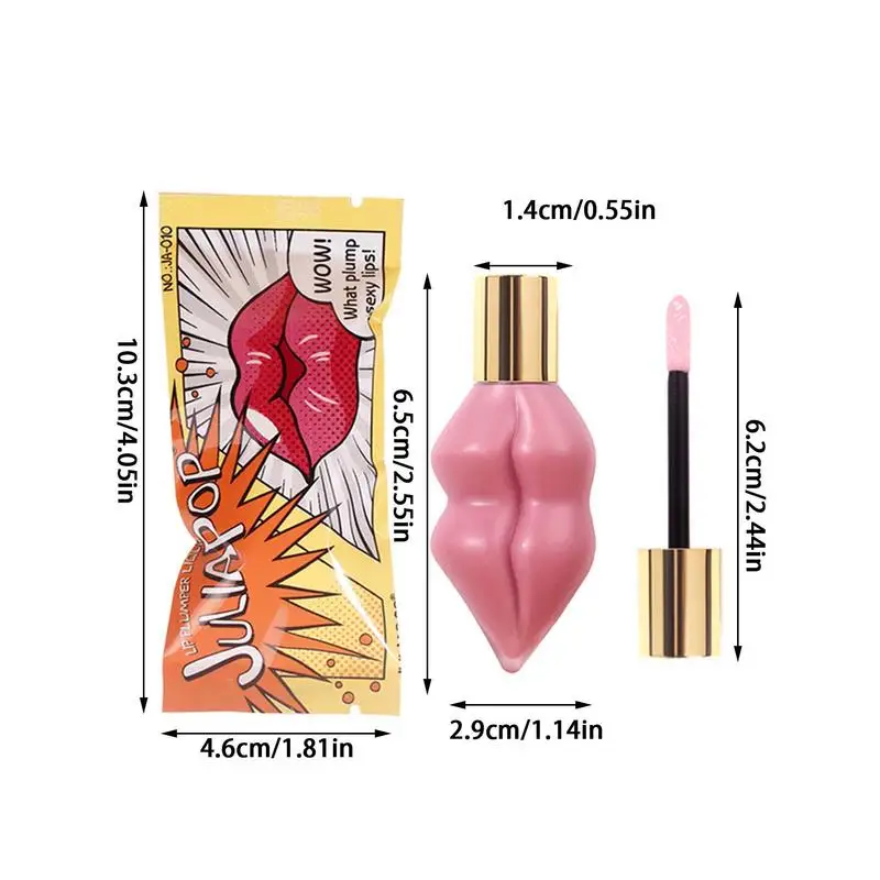 Brillo labial de 7ml, brillo labial hidratante, suavizante y Alisador, con jengibre y menta