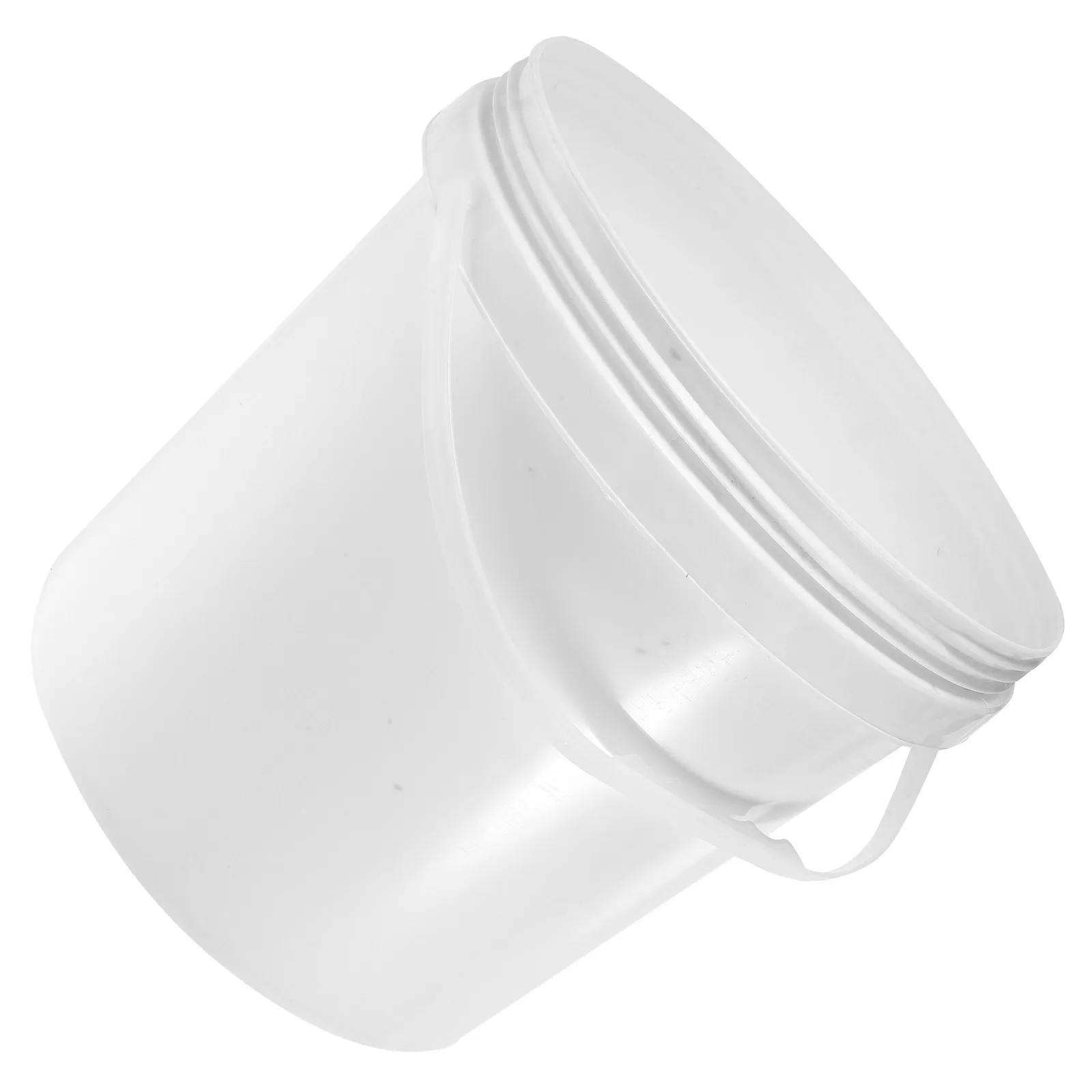 White Abs Bucket 9L Airtight Paint Storage Container Iron Handle For Color Mixing Liquid Multi-Functional Round Bucket Art